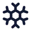 Snowflake icon with solid standard style