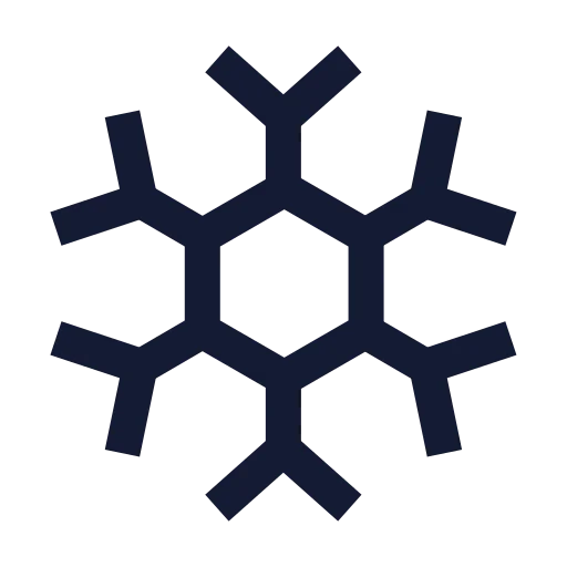 Snowflake Icon in Stroke Sharp style