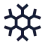 Snowflake icon with stroke sharp style
