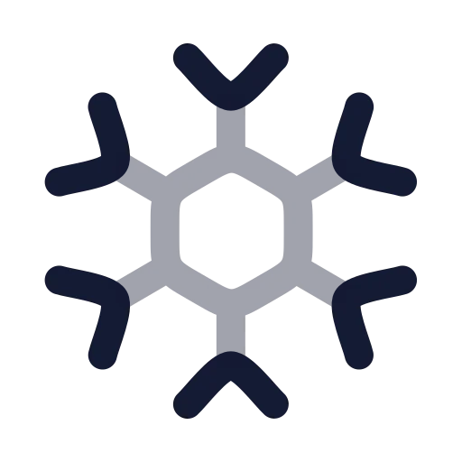 Snowflake Icon in Twotone Rounded style