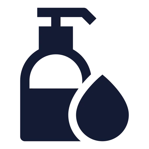 Soap Dispenser Droplet Icon in Solid Sharp style