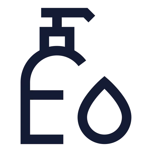 Soap Dispenser Droplet Icon in Stroke Sharp style