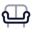 Sofa icon with twotone rounded style