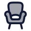 Sofasingle icon with duotone rounded style