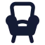 Sofasingle icon with solid standard style