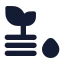 Soilmoisturefield icon with solid rounded style