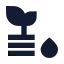 Soilmoisturefield icon with solid sharp style