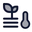 Soiltemperaturefield icon with duotone rounded style