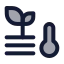 Soiltemperaturefield icon with duotone standard style