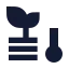 Soiltemperaturefield icon with solid sharp style