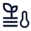 Soiltemperaturefield icon with stroke rounded style