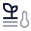 Soiltemperaturefield icon with twotone rounded style