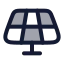 Solarpanel icon with duotone rounded style