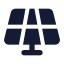 Solarpanel icon with solid standard style