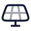 Solarpanel icon with twotone rounded style