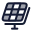 Solarpanel icon with duotone rounded style