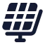 Solarpanel icon with solid standard style