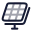 Solarpanel icon with twotone rounded style