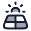 Solarpanel icon with duotone rounded style