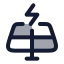 Solarpanel icon with duotone rounded style