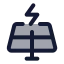 Solarpanel icon with duotone standard style
