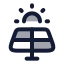 Solarpanel icon with duotone rounded style