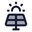 Solarpanel icon with duotone standard style