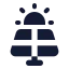 Solarpanel icon with solid standard style