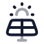 Solarpanel icon with twotone rounded style