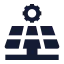 Solarpower icon with solid sharp style