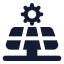 Solarpower icon with solid standard style
