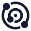 Solarsystem icon with solid rounded style