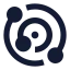 Solarsystem icon with solid sharp style