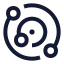 Solarsystem icon with stroke sharp style