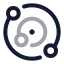 Solarsystem icon with twotone rounded style
