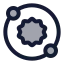 Solarsystem icon with duotone rounded style