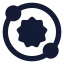 Solarsystem icon with solid standard style