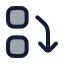 Sortbydown icon with duotone rounded style
