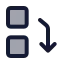 Sortbydown icon with duotone standard style