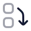 Sortbydown icon with twotone rounded style