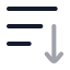 Sortbydown icon with duotone rounded style