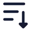 Sortbydown icon with solid standard style