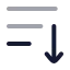 Sortbydown icon with twotone rounded style