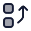 Sortbyup icon with duotone rounded style