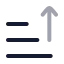 Sortbyup icon with duotone rounded style