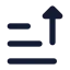 Sortbyup icon with solid standard style