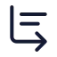 Sortdescending icon with duotone standard style