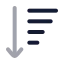 Sorting icon with duotone rounded style