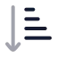 Sorting icon with duotone rounded style