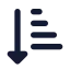 Sorting icon with solid standard style
